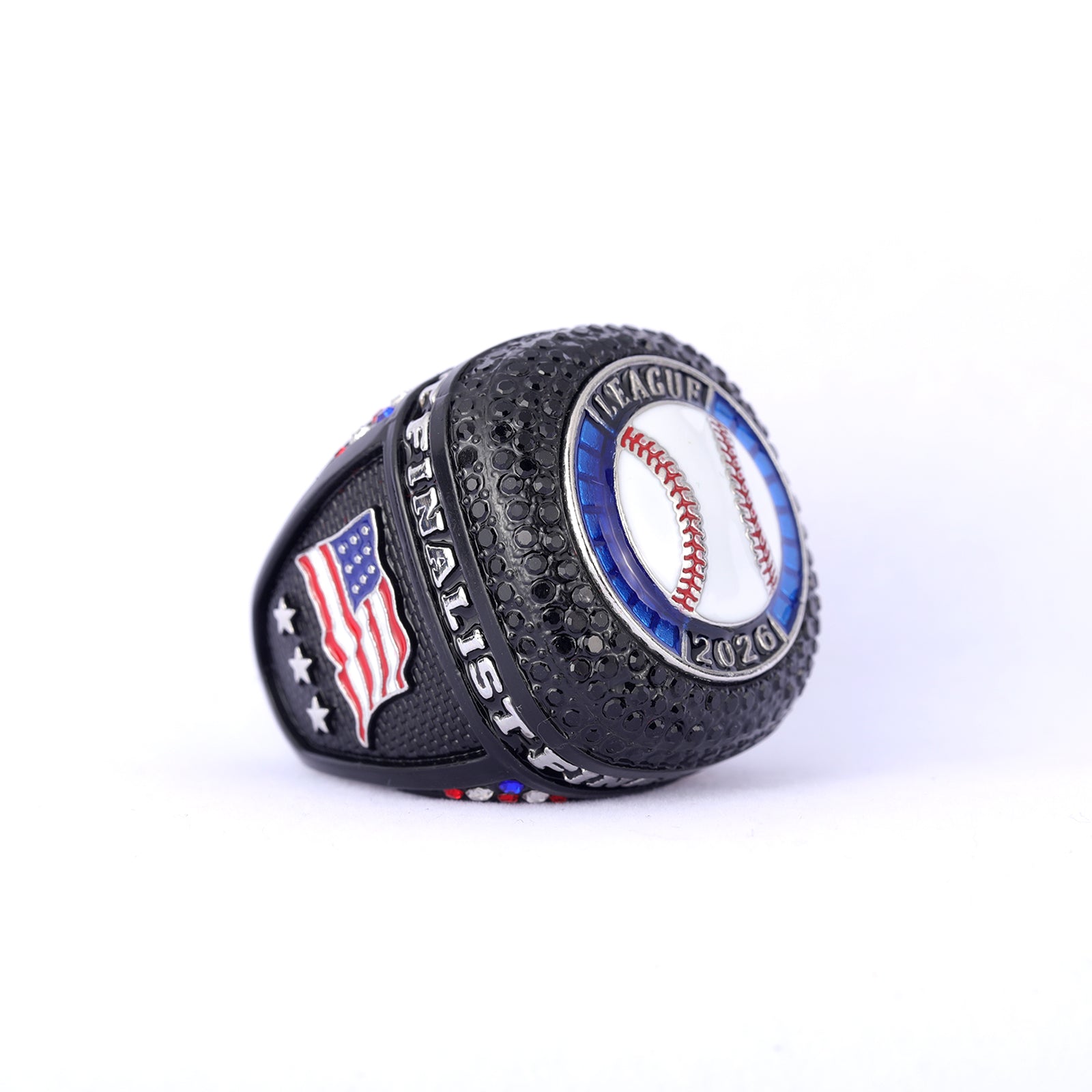 Youth League Finalist Baseball Ring – Black Ice Blue Edition