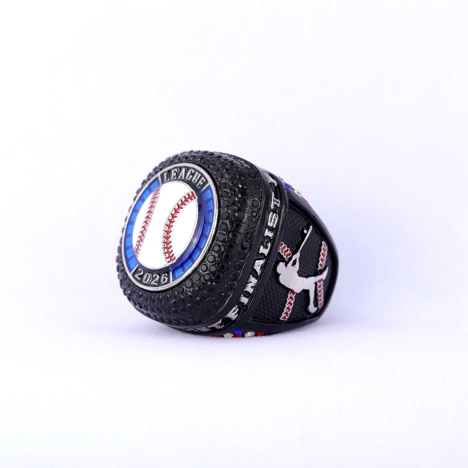 Youth League Finalist Baseball Ring – Black Ice Blue Edition