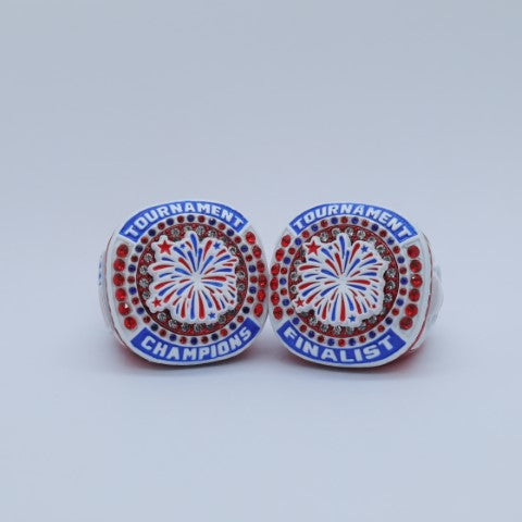 Tournament Champion and Finalist Ring USA Red White and Blue - Red Body
