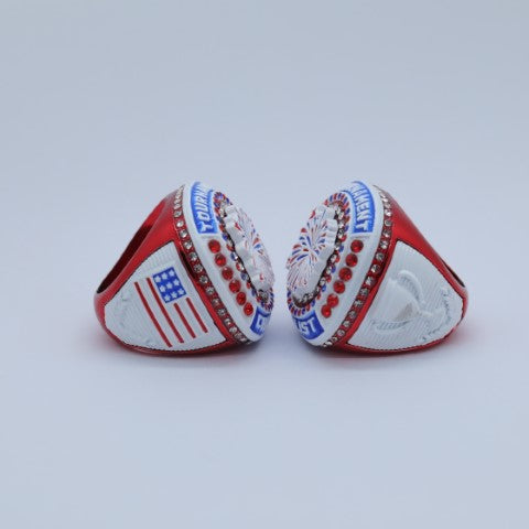 Tournament Champion and Finalist Ring USA Red White and Blue - Red Body