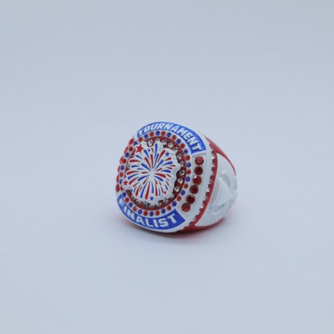 Tournament Champion and Finalist Ring USA Red White and Blue - Red Body
