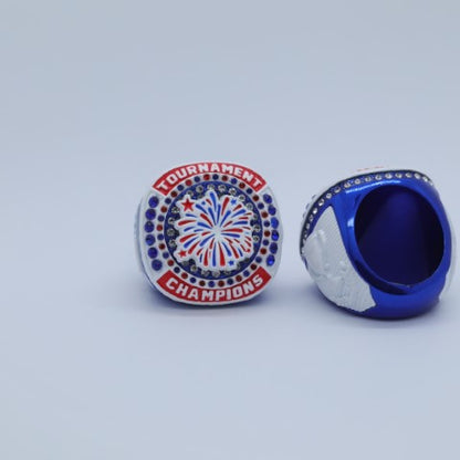 Tournament Champion and Finalist Ring USA Red White and Blue - Blue Body