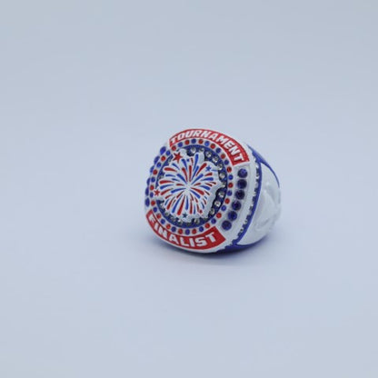 Tournament Champion and Finalist Ring USA Red White and Blue - Blue Body