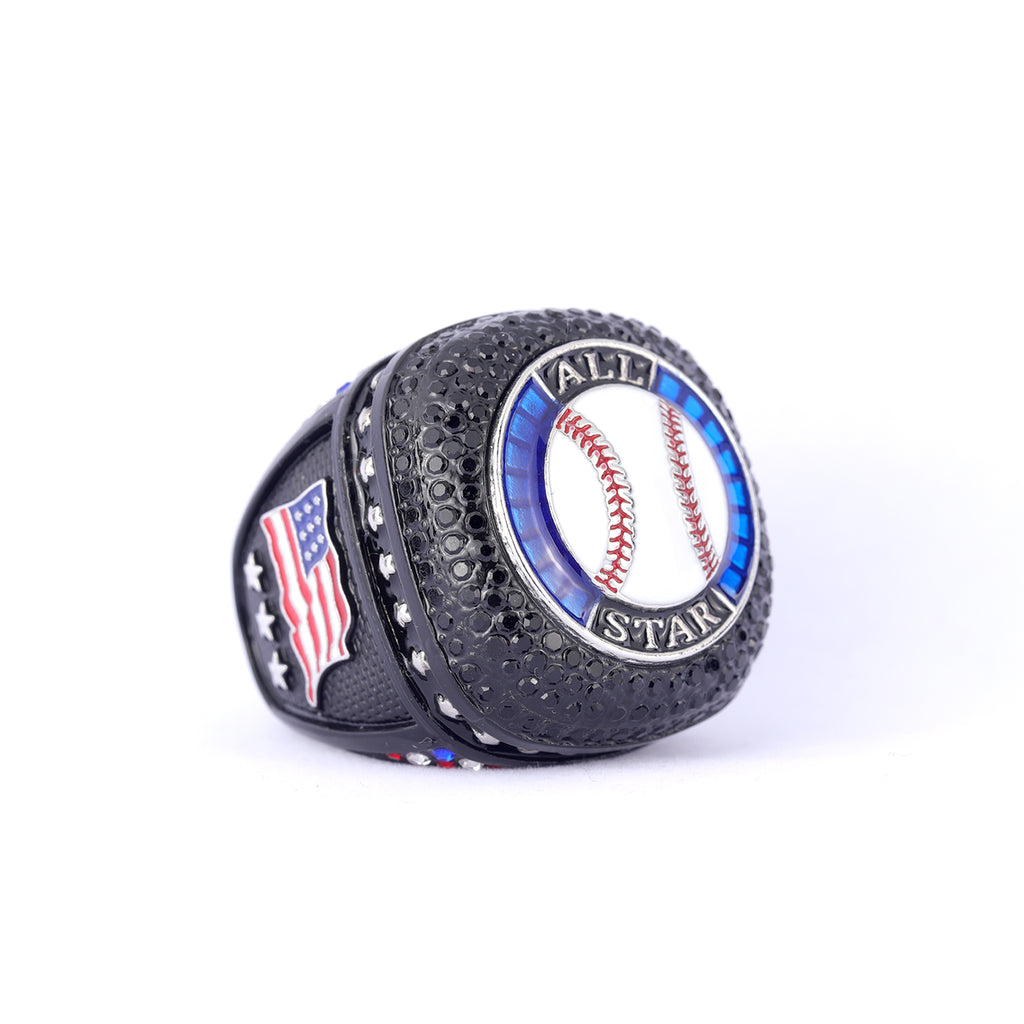 All-Star Baseball Ring – Black & Blue Edition