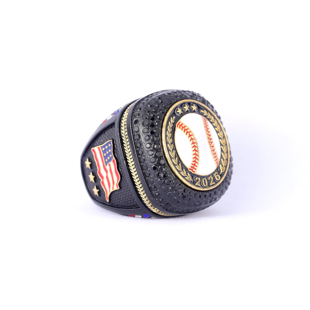 2026 Championship Baseball Ring – Black & Gold Edition