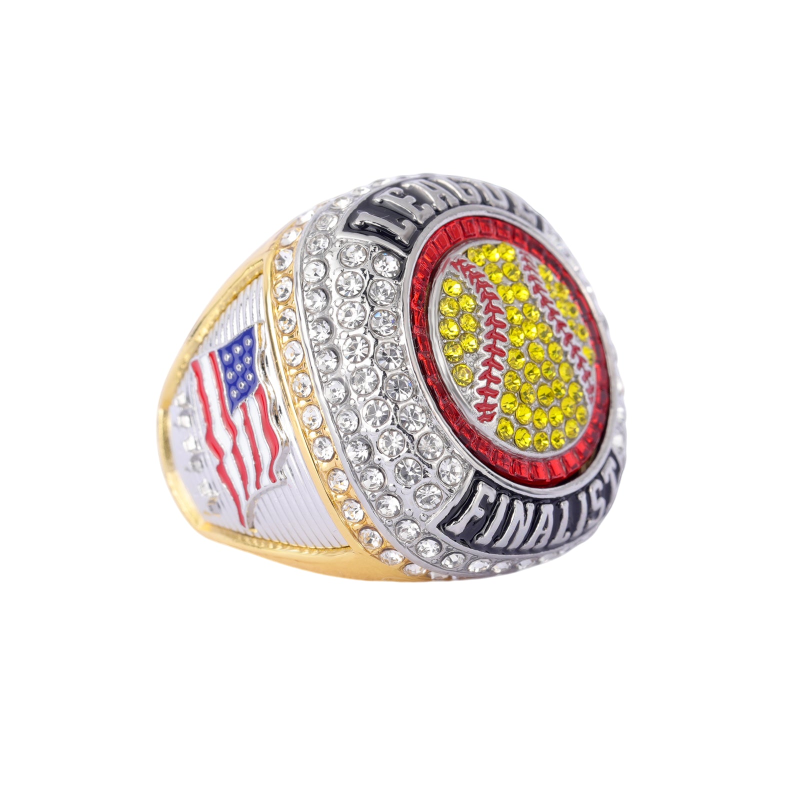2026 Softball Finalist Ring – Silver & Gold Finish | League Award Ring