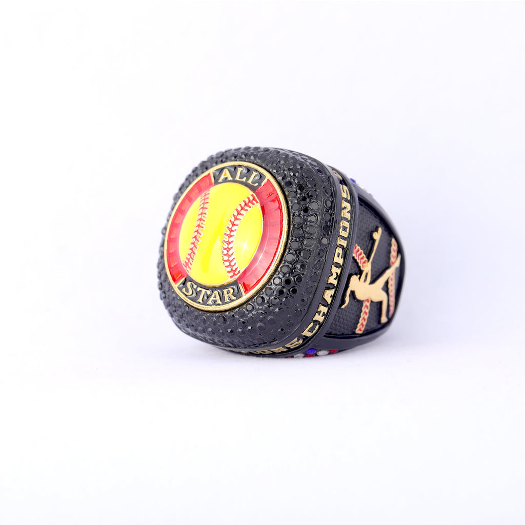 Youth League Softball Ring – Black Ice Gold Edition