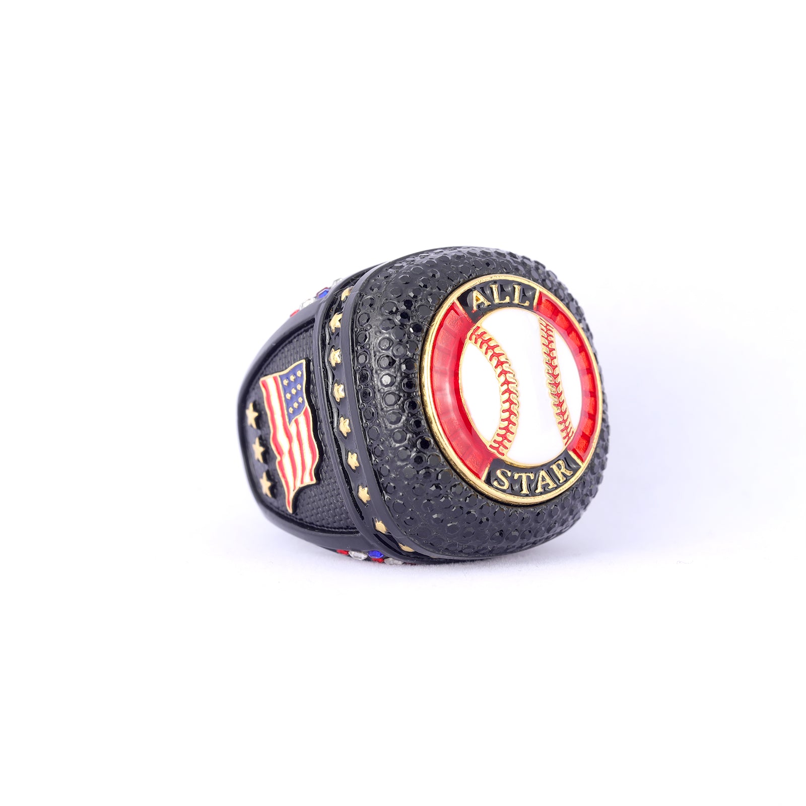 All-Star Baseball Ring – Black & Red Edition