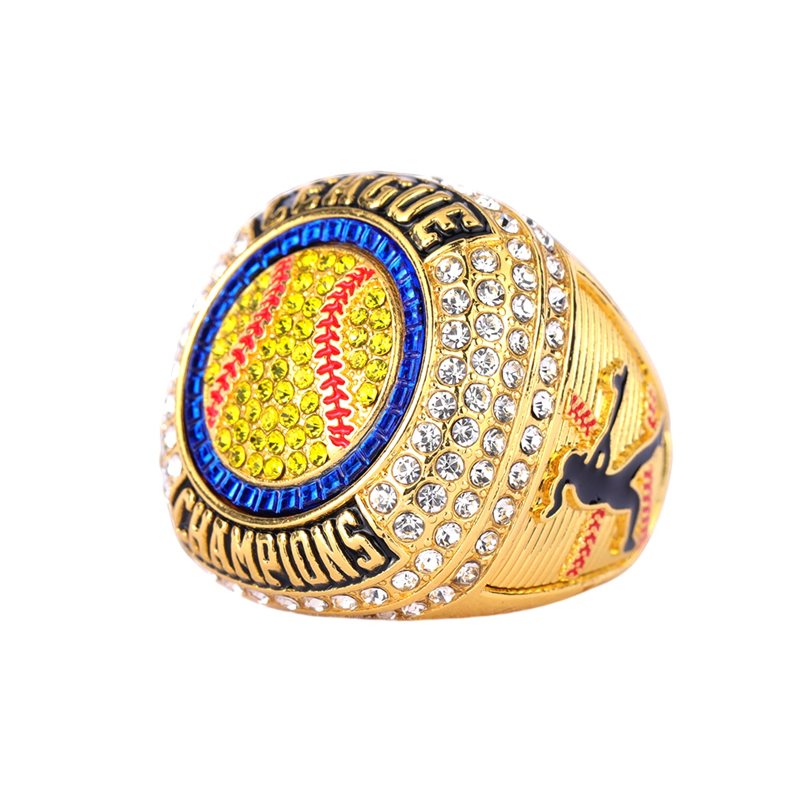 2026 Softball Championship Ring – Gold Finish | League Champions Award Ring