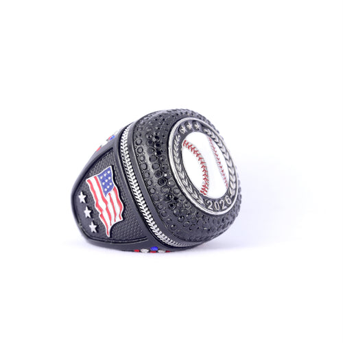 2026 Championship Baseball Ring – Black & Silver Edition