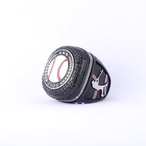 2026 Championship Baseball Ring – Black & Silver Edition