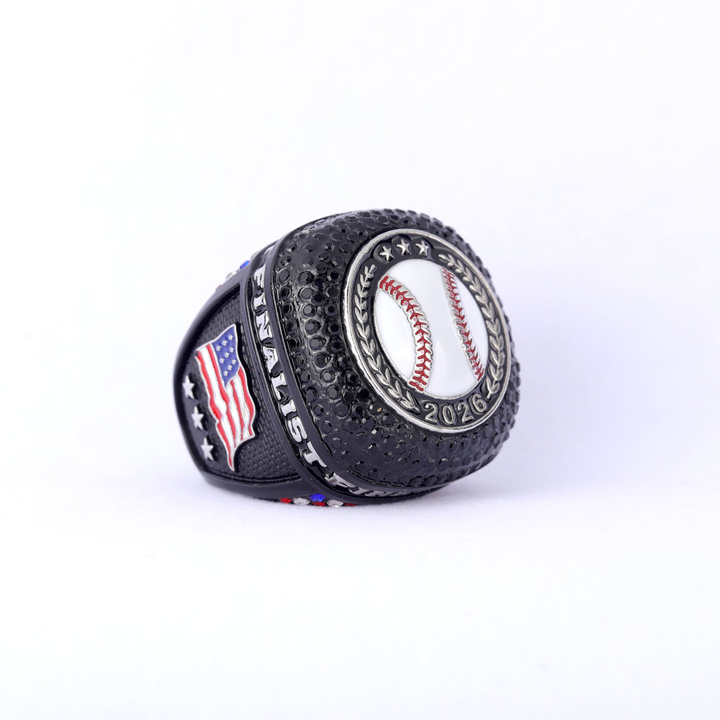 2026 Finalist Baseball Ring – Black & Silver Edition
