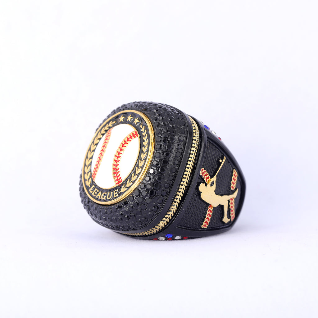 Freedom Baseball Rings Youth League Baseball Ring – Black Ice Gold Classic – Sport Rings USA