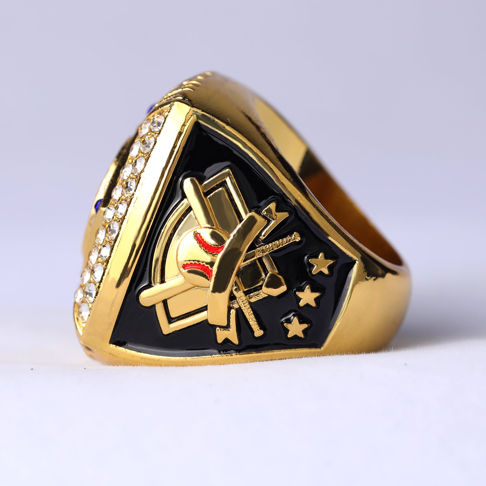 Softball Tournament Championship Ring – Champions & Finalist Rhinestone Rings (Gold & Silver)
